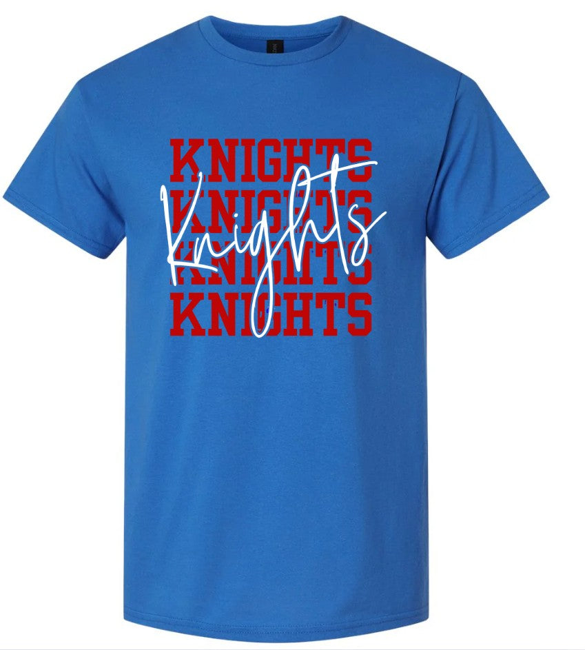 "Knights Repeated Overlay" Tee Shirt
