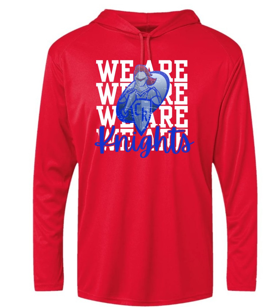 "We Are Knights" Long Sleeve Hooded Tee