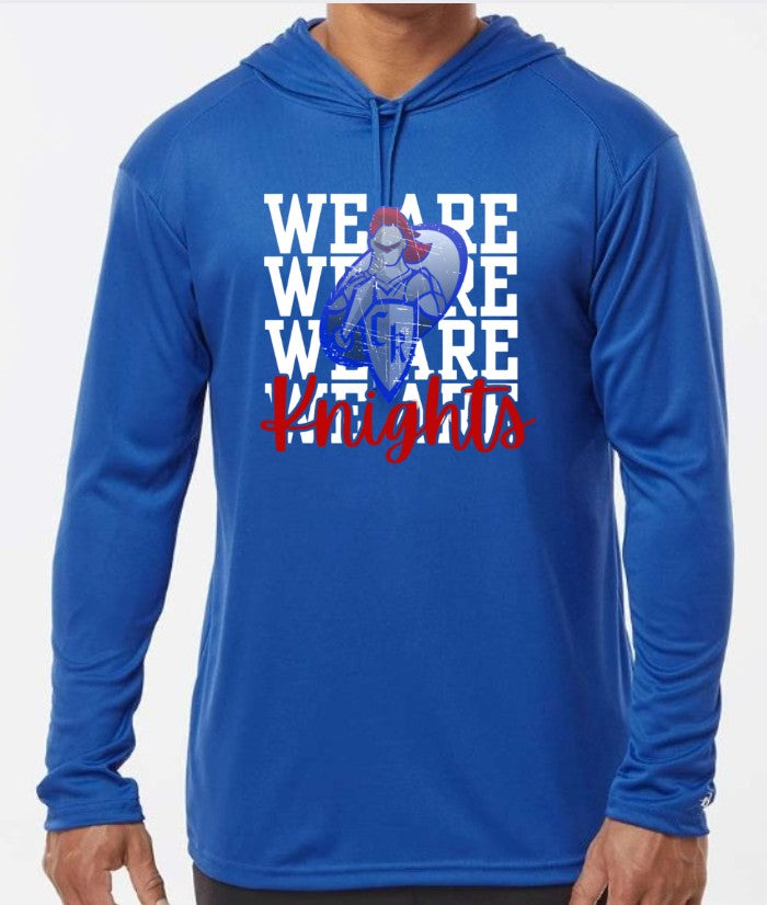"We Are Knights" Long Sleeve Hooded Tee