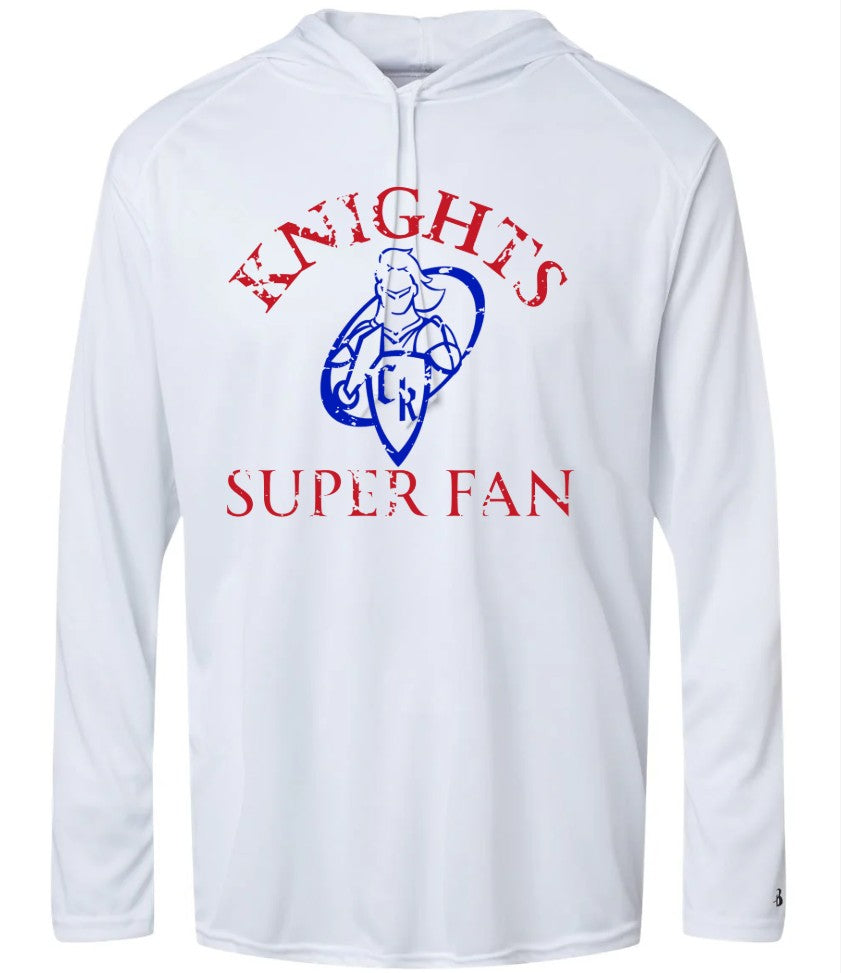 "Knights Super Fan" Long Sleeve Hooded Tee