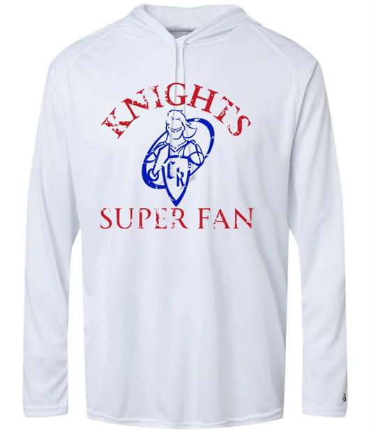 "Knights Super Fan" Long Sleeve Hooded Tee