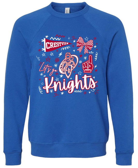 "Let's Go Knights Scramble" Crewneck Sweatshirt