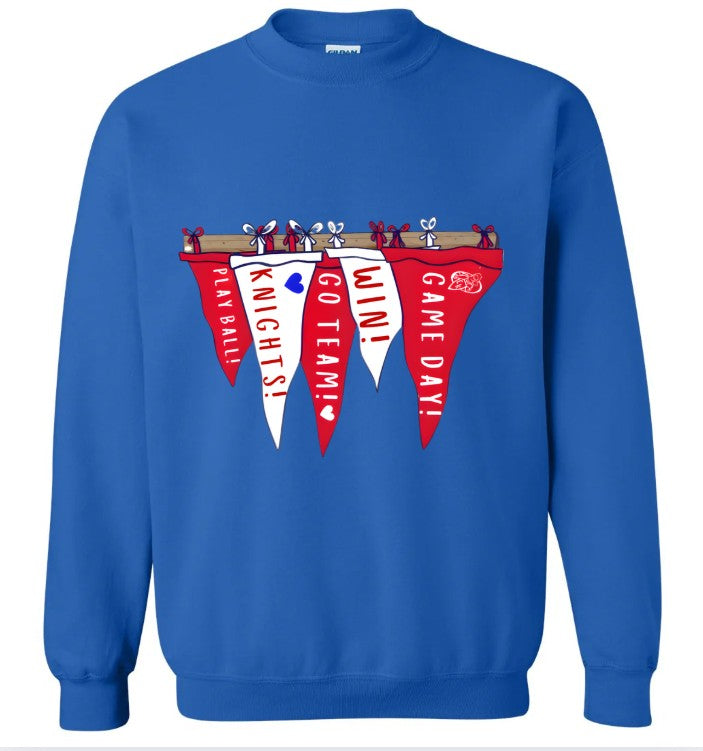 "Knights Game Day Penants" Crewneck Sweatshirt