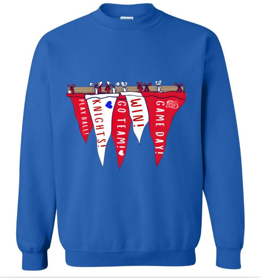 "Knights Game Day Penants" Crewneck Sweatshirt