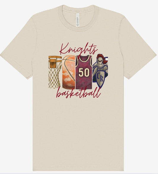 "Vintage Knights Basketball" Tee