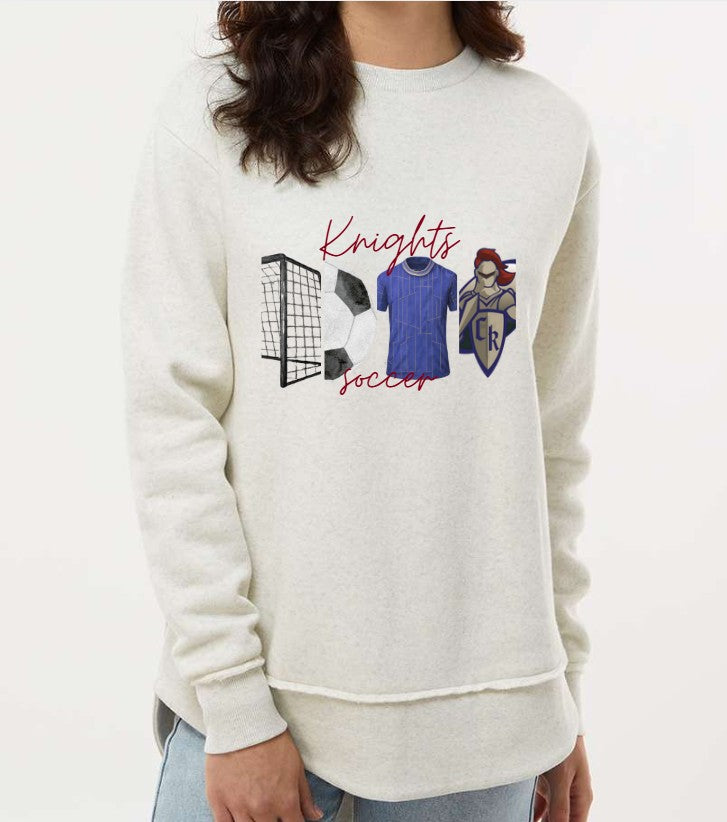 "Vintage Knights Soccer" Crewneck Sweatshirt