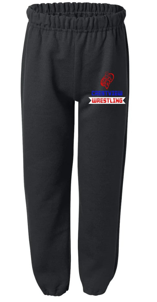 Crestview "CRESTVIEW WRESTLING Lines with Banner" YOUTH Sweatpants