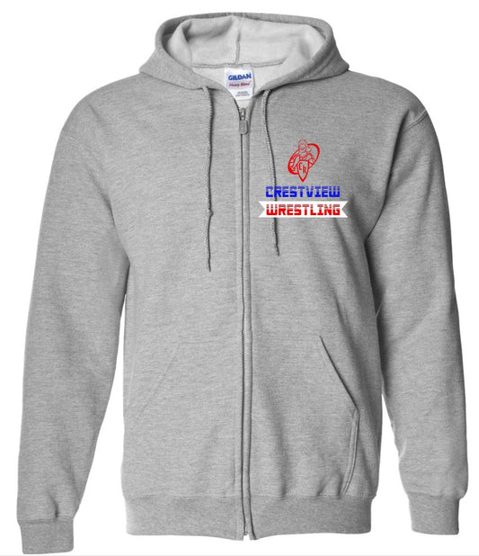 Crestview Wrestling Full Zip Hoodie