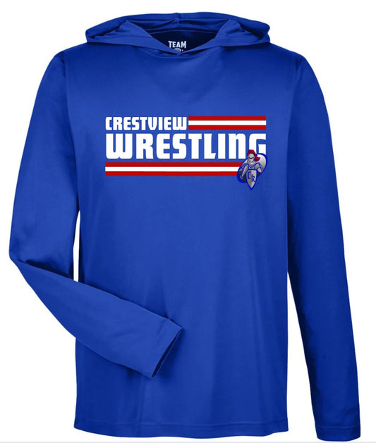 Crestview Wrestling Lines Hooded Tee