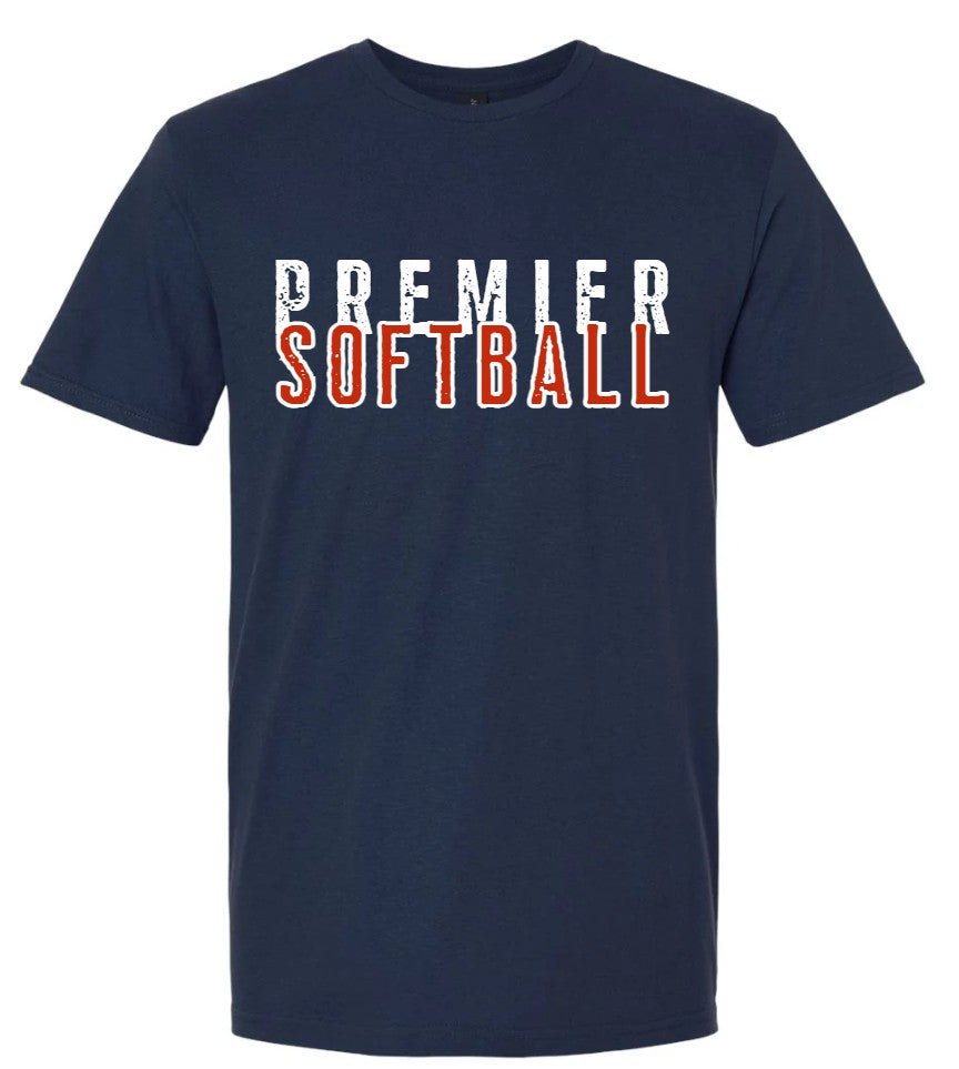 "Premier Softball" Print Tee (Email me at createwithsara@outlook.com with your order number and what name and number for back)