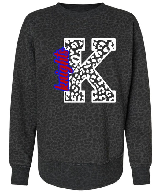 Crestview "Cheetah K" Women's  Crew Sweatshirt