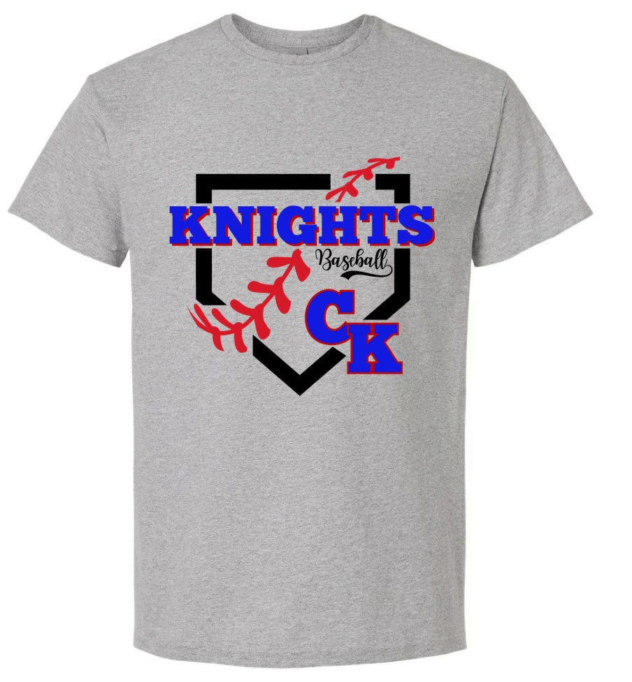 Crestview "Knights Baseball Plate CK" Tee