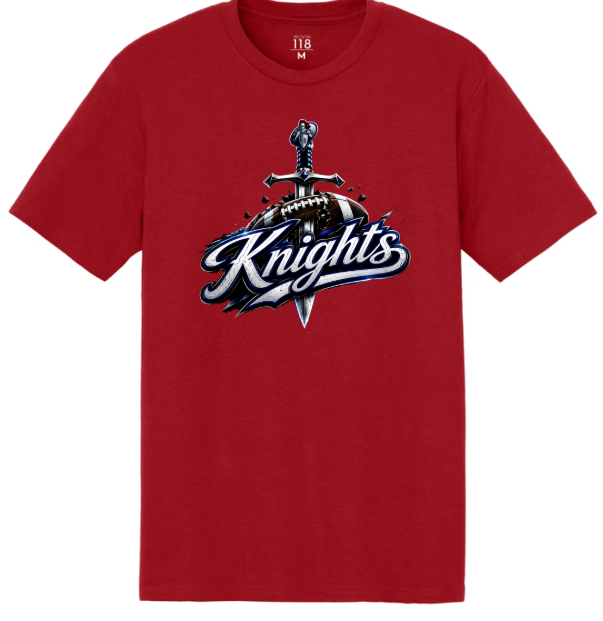 "Knights Sword Through Football" Tee