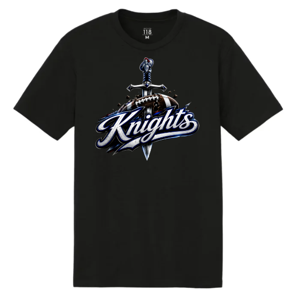 "Knights Sword Through Football" Tee