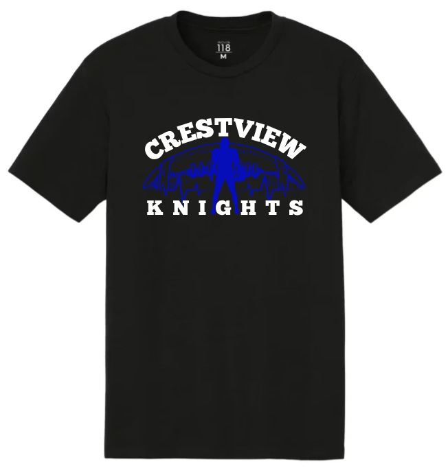 "Crestview Knights Football Heartbeat" Tee