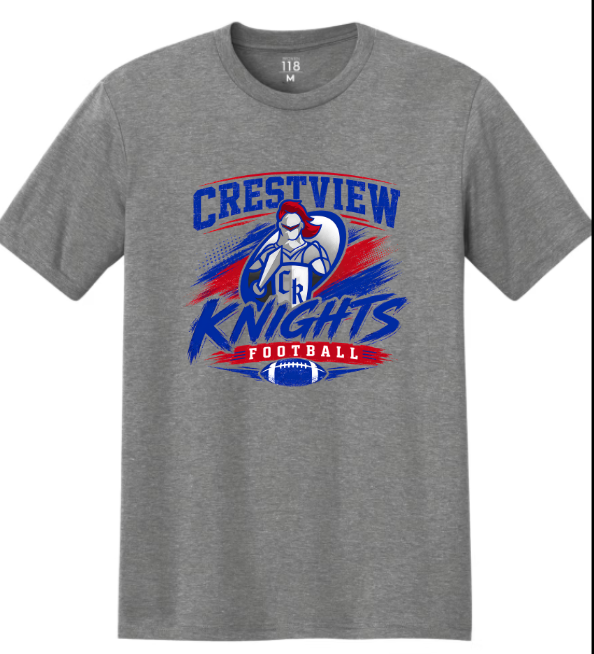 “Defend the Blue and Red Crestview Knights Football” Tee