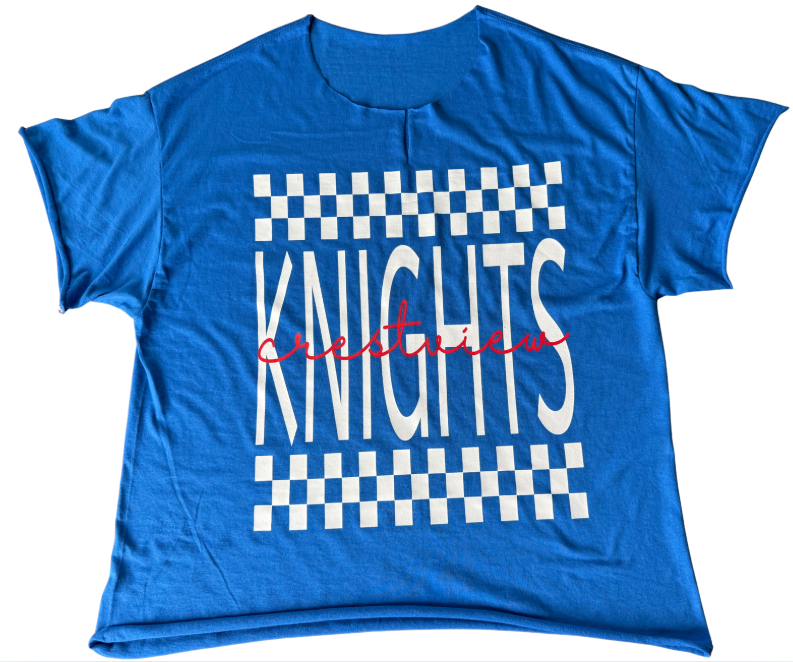 "Crestview Knights Retro and Rolled" Tee