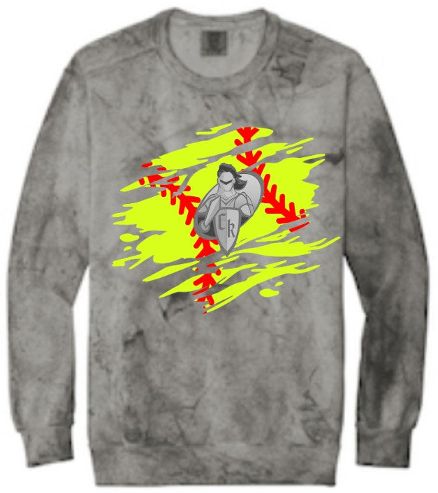 Crestview "Baseball/Softball" LE Colorblast Crewneck Sweatshirt