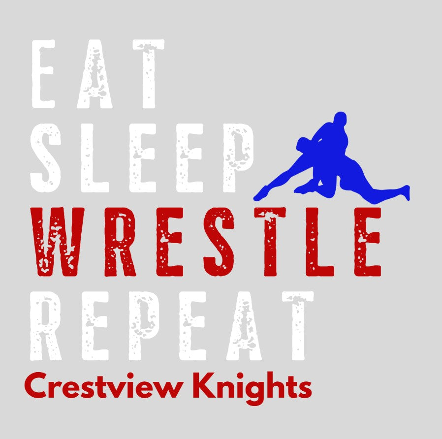 Crestview "Youth Eat Sleep Wrestle Repeat" Wrestling Tee